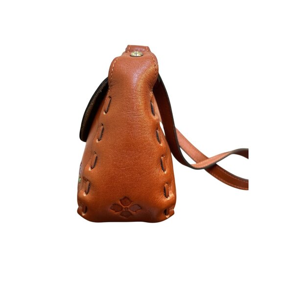 Patricia Nash Hand-painted Embossed Leather Shoulder Bag Size Small - Picture 5 of 13